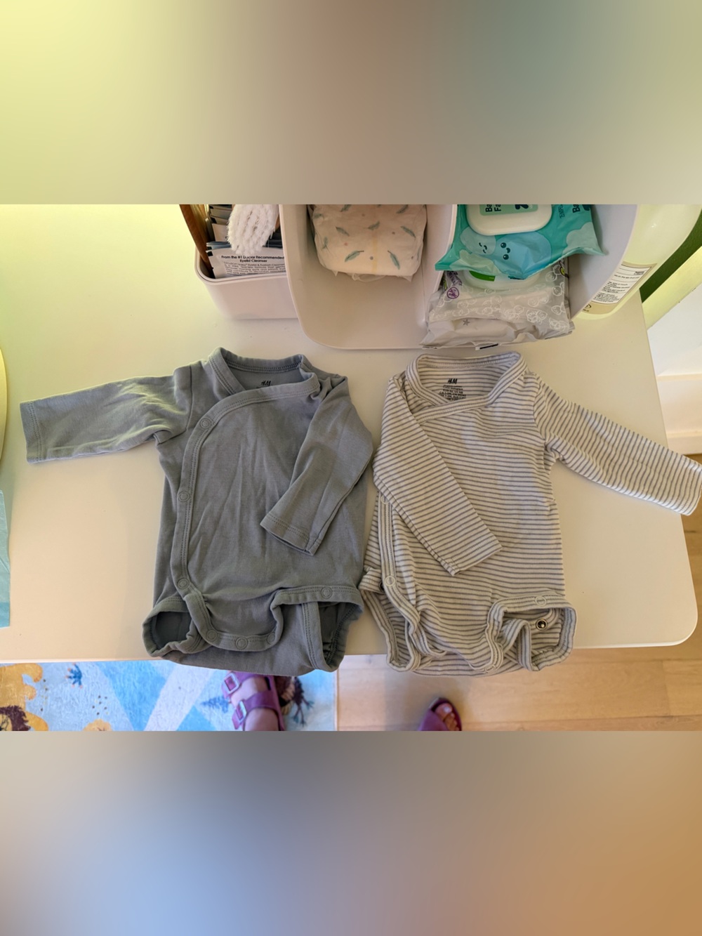 H&M Kids Long-Sleeve Wrap Bodysuit 2 pieces NB